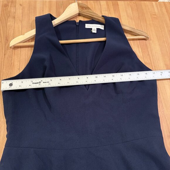 Dress The Population Catalina Navy V-Neck Sleeveless Midi Dress - Picture 12 of 13